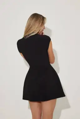 Odd Muse The Ultimate Muse Cap Sleeve Mini Dress Black Size 10 for rent on The Volte - image 2