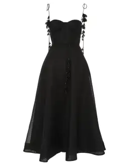 Zimmermann Natura Midi Corset Dress in Black Size 2 / AU 12 for rent on The Volte - image 4