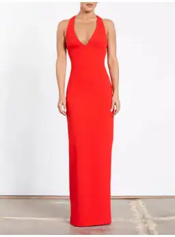 Effie Kats Eiza Gown Cherry Red Size AU 10 for rent on The Volte - image 1