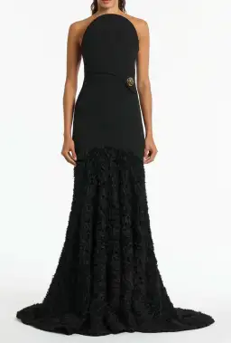 Carla Zampatti Nastro Strapless Gown Black Size 6 for rent on The Volte - image 3