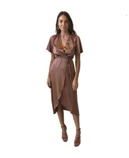 Hansen & Gretel Edie silk dress copper 1 for rent on The Volte - image 1