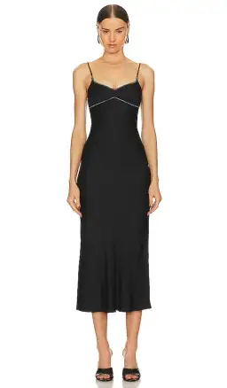 Bec & Bridge Emery Midi Dress Black Size AU 6 for rent on The Volte - image 1