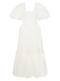 Aje Casa Puff Sleeve Midi Dress Ivory Size AU 10 for rent on The Volte - image 4