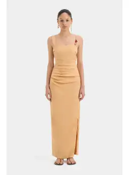 Sir the Label Antonia Beaded Midi Light Tan Size AU 14 for rent on The Volte - image 1