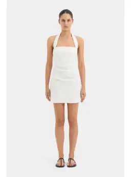 Sir The Label Noemi Halter Mini Dress Ivory Size 2 / AU 10  for rent on The Volte - image 1