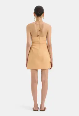 Sir the Label Antonia Beaded Mini Dress Light Tan Size 0 / AU 6 for rent on The Volte - image 3