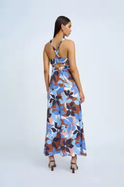By Johnny Ophelia Floral Bias Midi Dress Multi Size 10 for rent on The Volte - image 3
