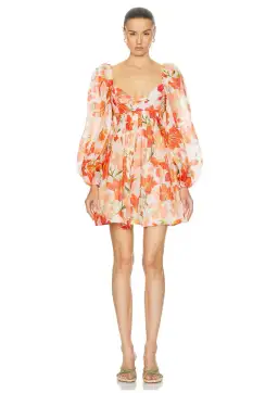 Zimmermann Tranquillity Bralette Mini Dress Red Lily Size 0P / 6 AU for rent on The Volte - image 1