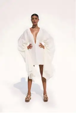 Cult Gaia Ashley Mini Dress Off White Size 12 for rent on The Volte - image 1