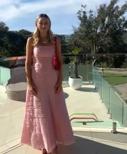 Aje Soundscape Maxi Dress Pink Size 8 for rent on The Volte - image 2