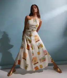 Roame Evy Dress in Desert Vista Size 1/Au 8  for rent on The Volte - image 1