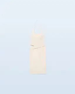 Jacquemus La Robe Hielo Asymmetric Dress Off White Size 10 for rent on The Volte - image 4