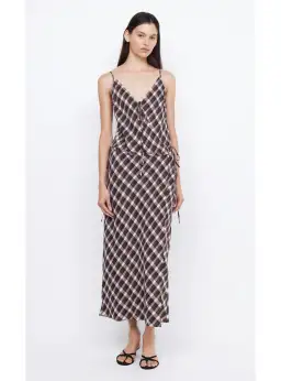 Bec & Bridge Chiara Wrap Maxi Dress in Basket Weave Check Size S / AU 8 for rent on The Volte - image 1