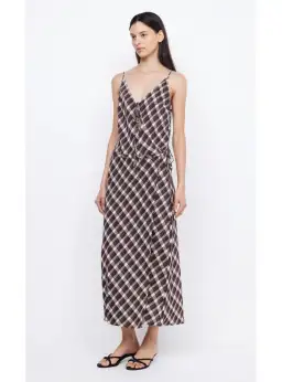 Bec & Bridge Chiara Wrap Maxi Dress in Basket Weave Check Size S / AU 8 for rent on The Volte - image 2