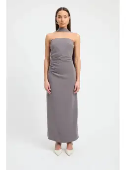 Kookai Koko Scarf Maxi Dress Charcoal Size 40 / AU 12