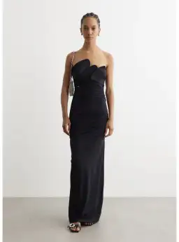 Christopher Esber Encompassed Loop Bodice Dress Black Size AU 6 