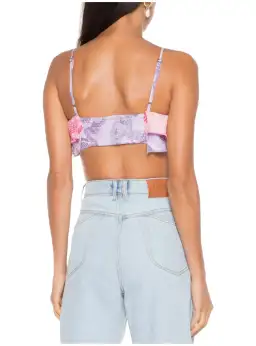 Farm Rio Flower Color Top Crop Top And Flower Colored Skirt Set Print Size S / AU 8 for rent on The Volte - image 3