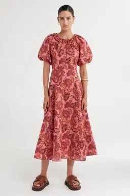 Steele Lola Midi Dress Chambertin Size S / AU 8