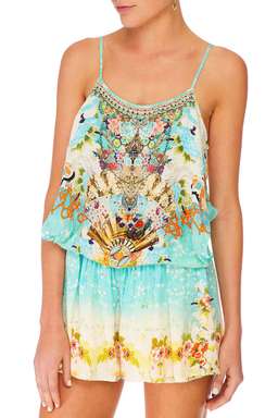 Camilla Retros Rainbow Shoestring Playsuit   for rent on The Volte - image 1