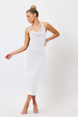 Bianca And Bridgett Mia Pearl Midi Dress White Size 4 