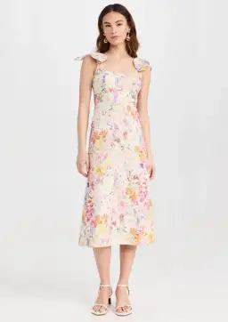 Zimmermann The Harmony Tie Shoulder Midi Dress in Kaleidoscope Garden Size 0 / AU 8 for rent on The Volte - image 0