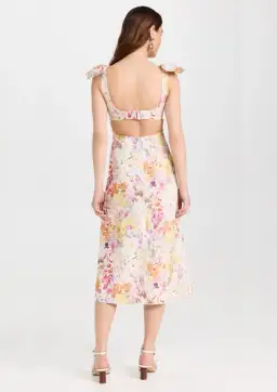 Zimmermann The Harmony Tie Shoulder Midi Dress in Kaleidoscope Garden Size 0 / AU 8 for rent on The Volte - image 1