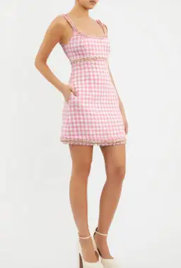 Rebecca Vallance Gabrielle Scoop Mini Dress Pink Size 6