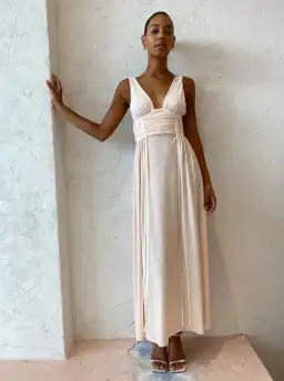Bec and Bridge Gwen Maxi Dress In Shell Size 12