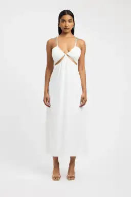 Kookai Hayman Halter Maxi Dress White Size 8  for rent on The Volte - image 1