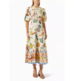 Alemais Theo Midi Dress Multi Size 6 for rent on The Volte - image 2