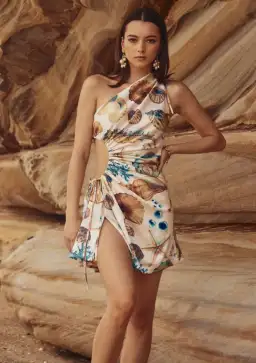 Sonya Moda Nour Mini Dress in Seashell Size 14