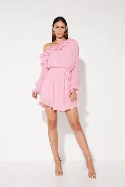 Mossman A Slice of Heaven Mini Dress Pink Size 12 for rent on The Volte - image 1