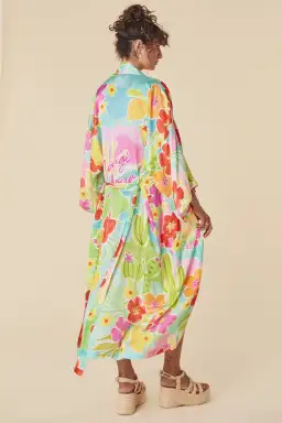 Spell Margie Hour Maxi Robe in Tutti Fruiti One Size  for rent on The Volte - image 3