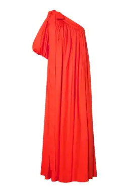 Oroton One Shoulder Bow Maxi Dress True Red 14 for rent on The Volte - image 7