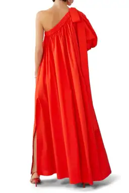 Oroton One Shoulder Bow Maxi Dress True Red 14 for rent on The Volte - image 5