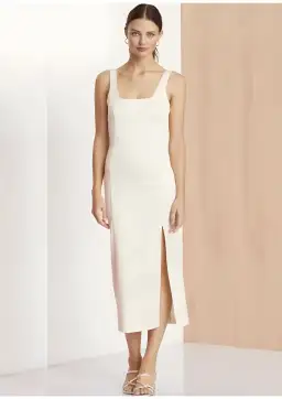 Bec & Bridge Zebra Midi Dress Vanilla Size 12 AU for rent on The Volte - image 1