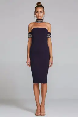 Eliya The Label Amrah Dress Navy Size M / AU 10