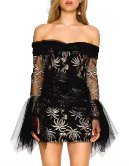 Alice McCall All That She Wants Mini Dress Black Print Size 4 for rent on The Volte - image 3