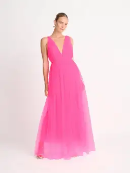 Sheike Imogen Maxi Dress Neon Pink Size 16 for rent on The Volte - image 1