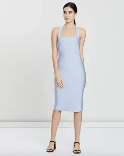 Misha Collection Julia Midi Dress Sky Blue Size AU 4