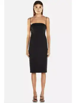Misha Sophie Midi Dress Black Size 4  for rent on The Volte - image 1