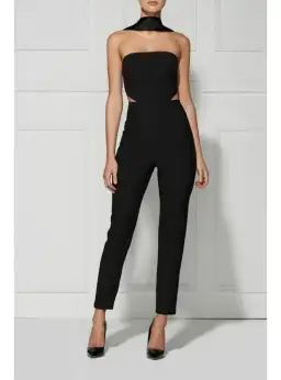MISHA Christa Pantsuit Black Size 8  for rent on The Volte - image 1