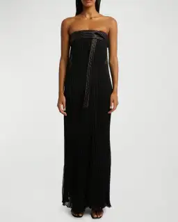 Christopher Esber Shadow Line Knit Maxi Gown  Black Size XSS/Au 4  for rent on The Volte - image 1