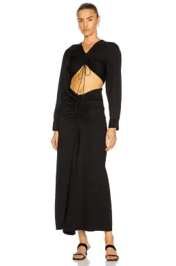 Christopher Esber Ruched Disconnect Shirt Dress  Black Size 14 AU for rent on The Volte - image 2