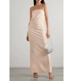 Christopher Esber Balm Strapless Ruched Dress Pink Size 6 AU for rent on The Volte - image 1