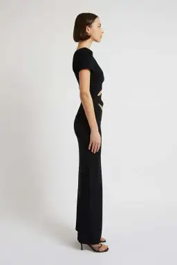 Christopher Esber Slashed Tie Tee Dress  Black Size L/Au 12 for rent on The Volte - image 2