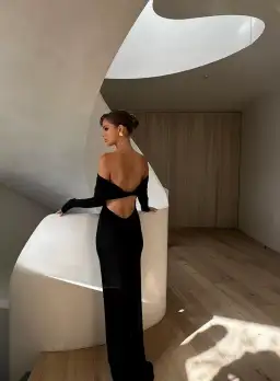 Effie Kats The Gwen Gown in Black Size 10  for rent on The Volte - image 2