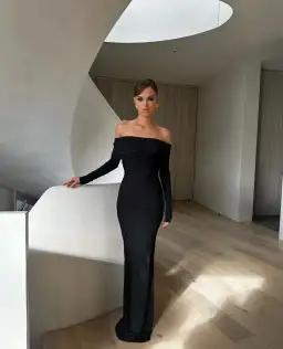 Effie Kats The Gwen Gown in Black Size 10  for rent on The Volte - image 1