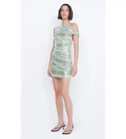 Bec & Bridge Brydie Asym Mini Dress Mint Ombre Size AU 10 for rent on The Volte - image 2