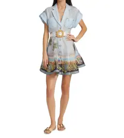 Zimmermann Postcard Shirt Mini Dress Lorne Print Size 1 / AU 10 for rent on The Volte - image 1